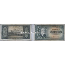 100 Korun - T.G. Masaryk - Bankovka 1945 serie MF - 100 Kčs